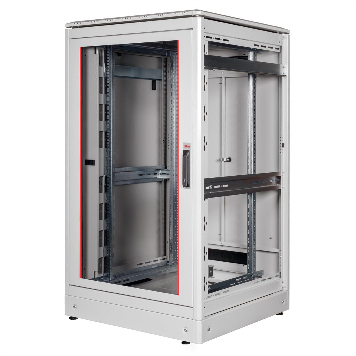 Roline 19-Zoll Netzwerkschrank Pro 26 He, 800x800 Bxt Glastr Grau