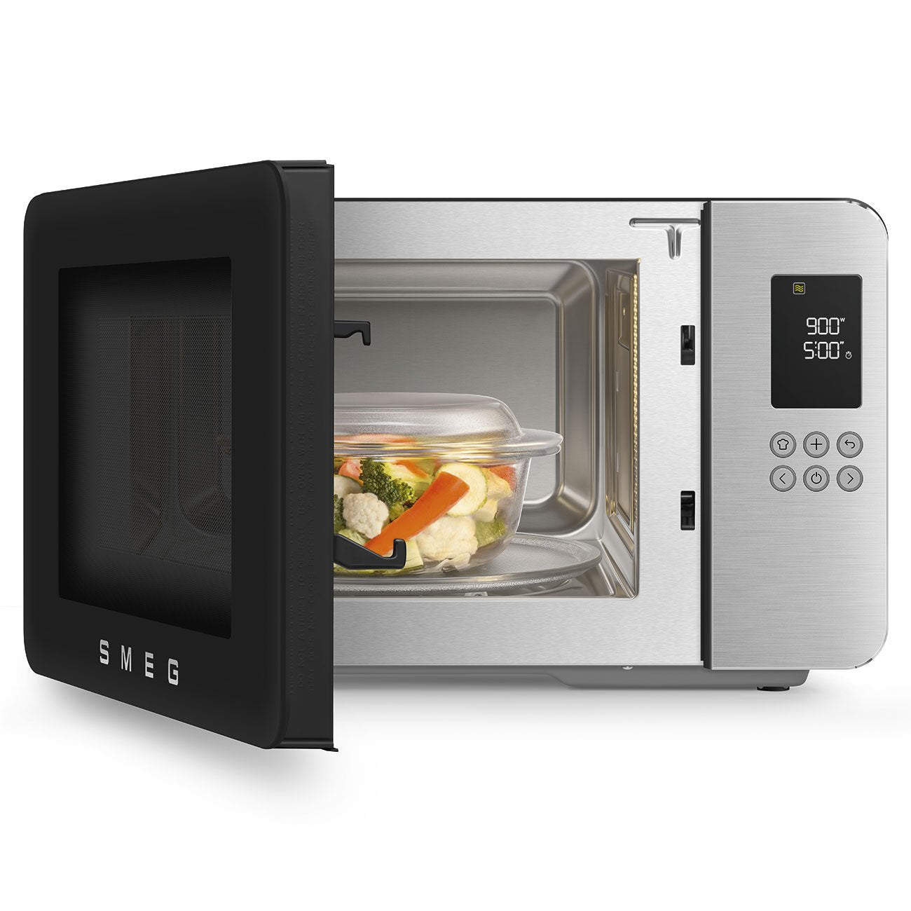 Smeg Mikrowelle M. Grill Moc01blmeu , Negro