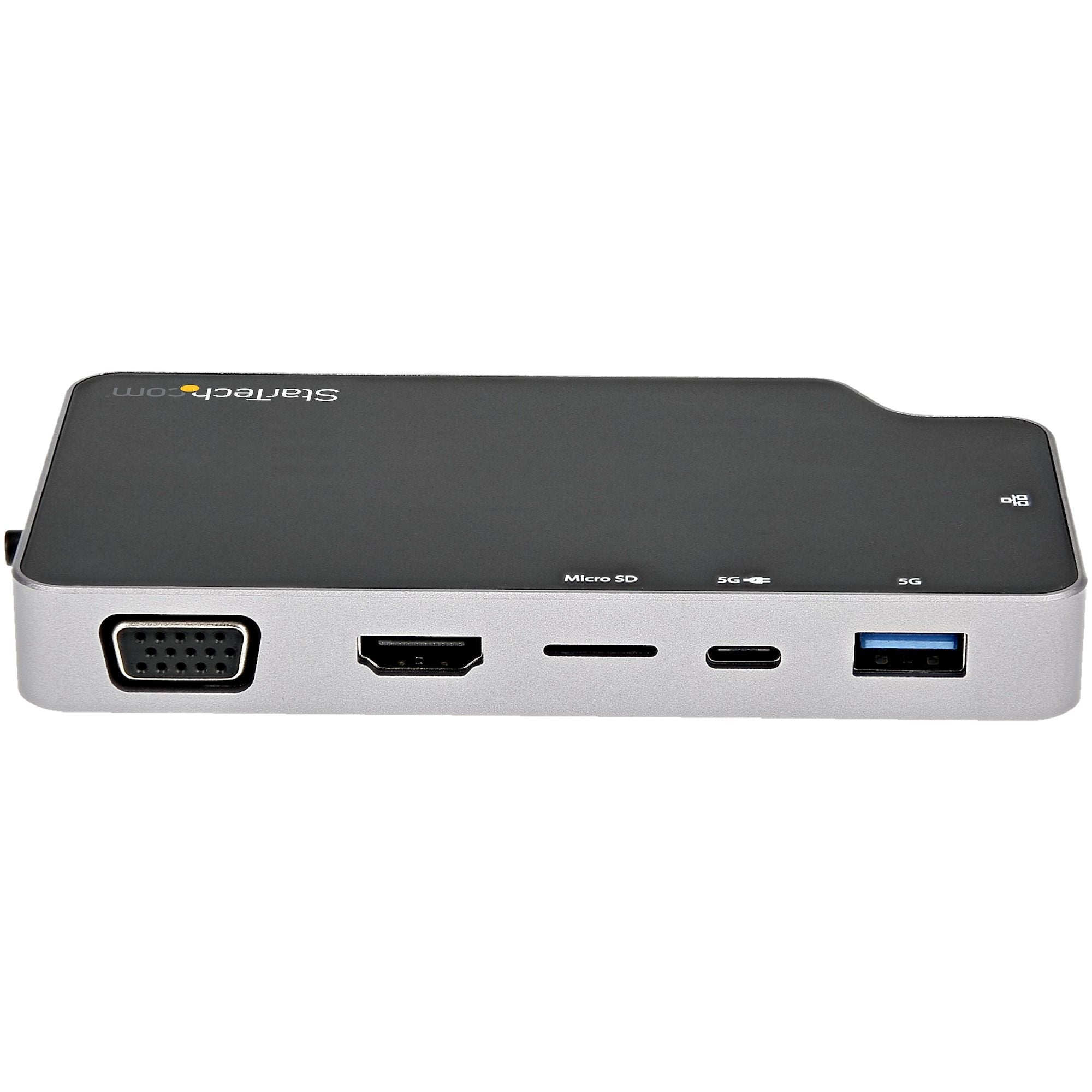 Startech Mini Docking Usb C - Usb 3.1 Tipo C A Hdmi De 4k O Vga - Pd Pass-Through De 100w - Usb 2 Puertos - 10gbps - Lector Microsd - Gbe