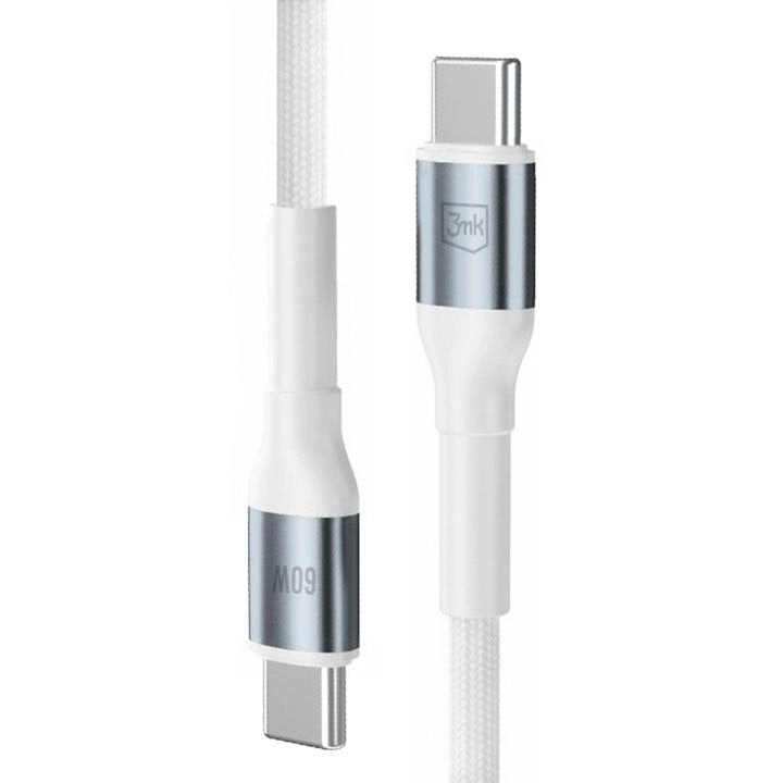 Cable 3mk Hyper N-Series C To C 1m Pd 3.0 Qc 3.0 20v 3a 60w White