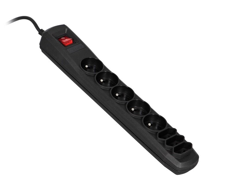 Regleta Activejet Apn-8g/5m-Bk (5 X Ute; 10 A; 5 M; Black Color) (Toma De Tierra Francesa)