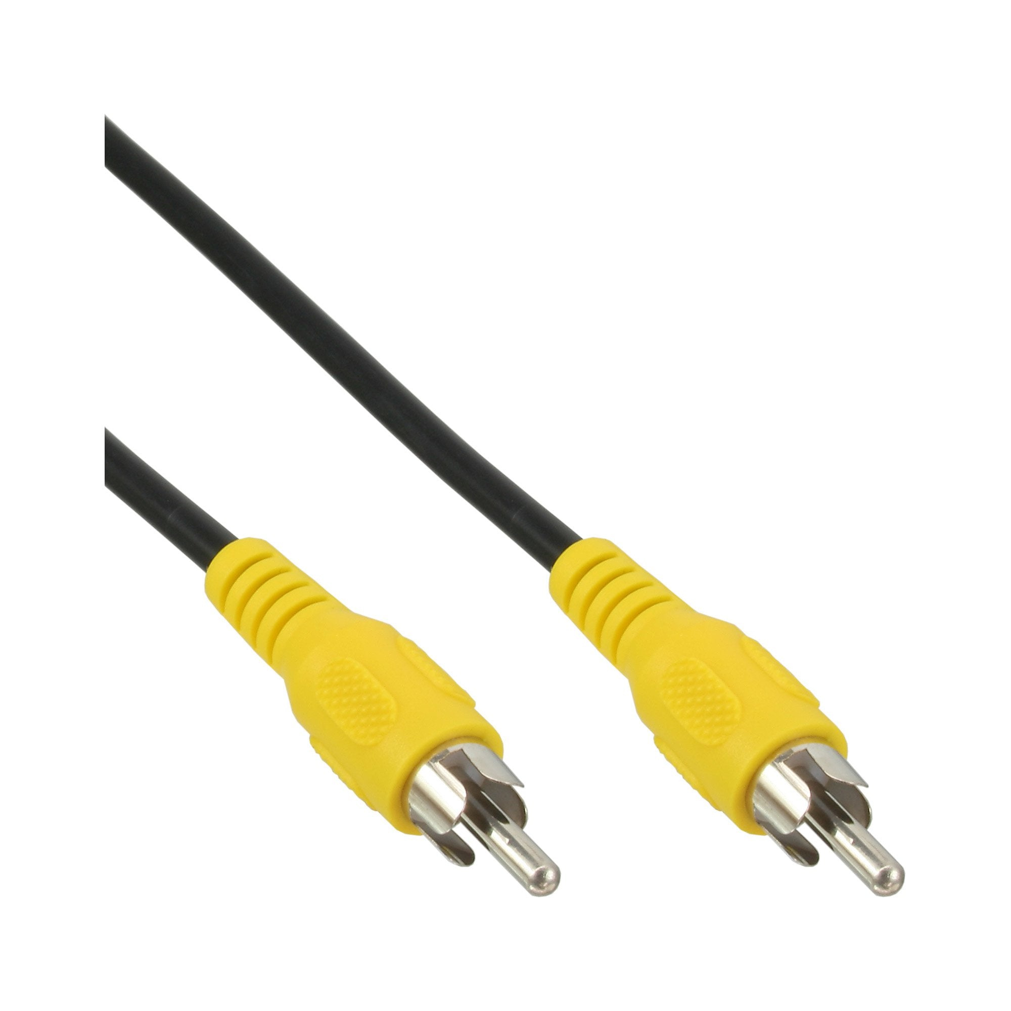 Cable De Video Inline 1x Rca Macho A Macho Conectores Amarillos 3m