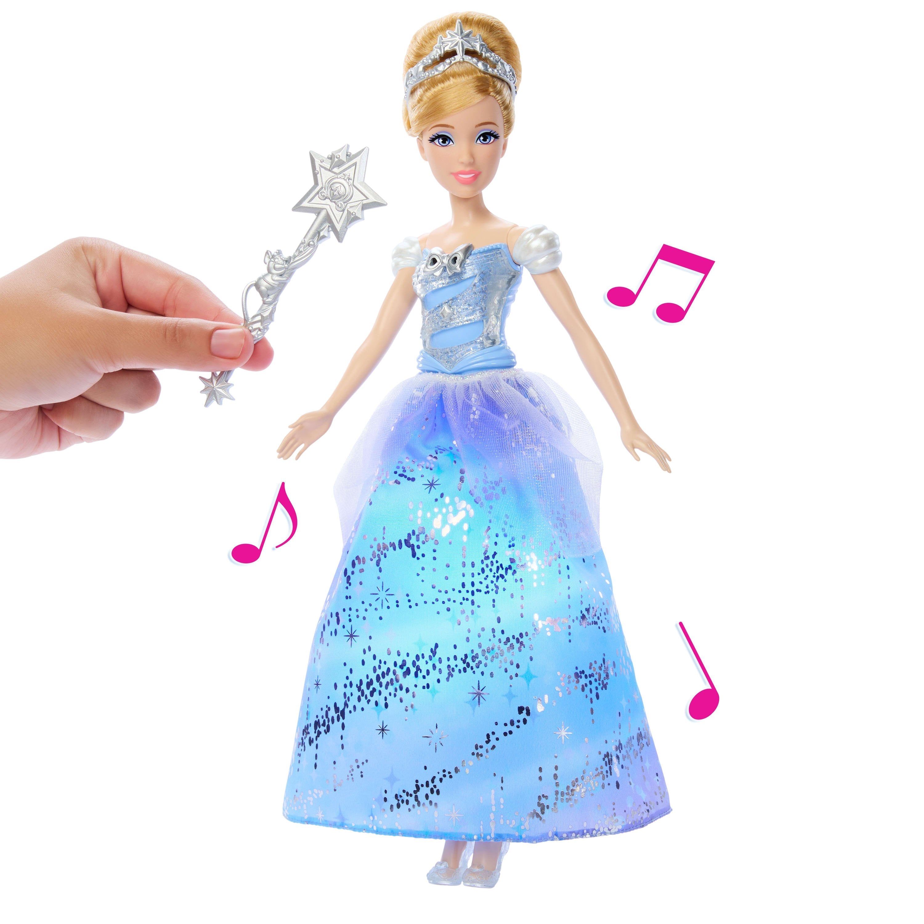 Mattel Disney Prinzessin Cinderella-Modepuppe Im Bezaubernden Ballkleid (Mit Licht Und Geräuschen) Jbf94