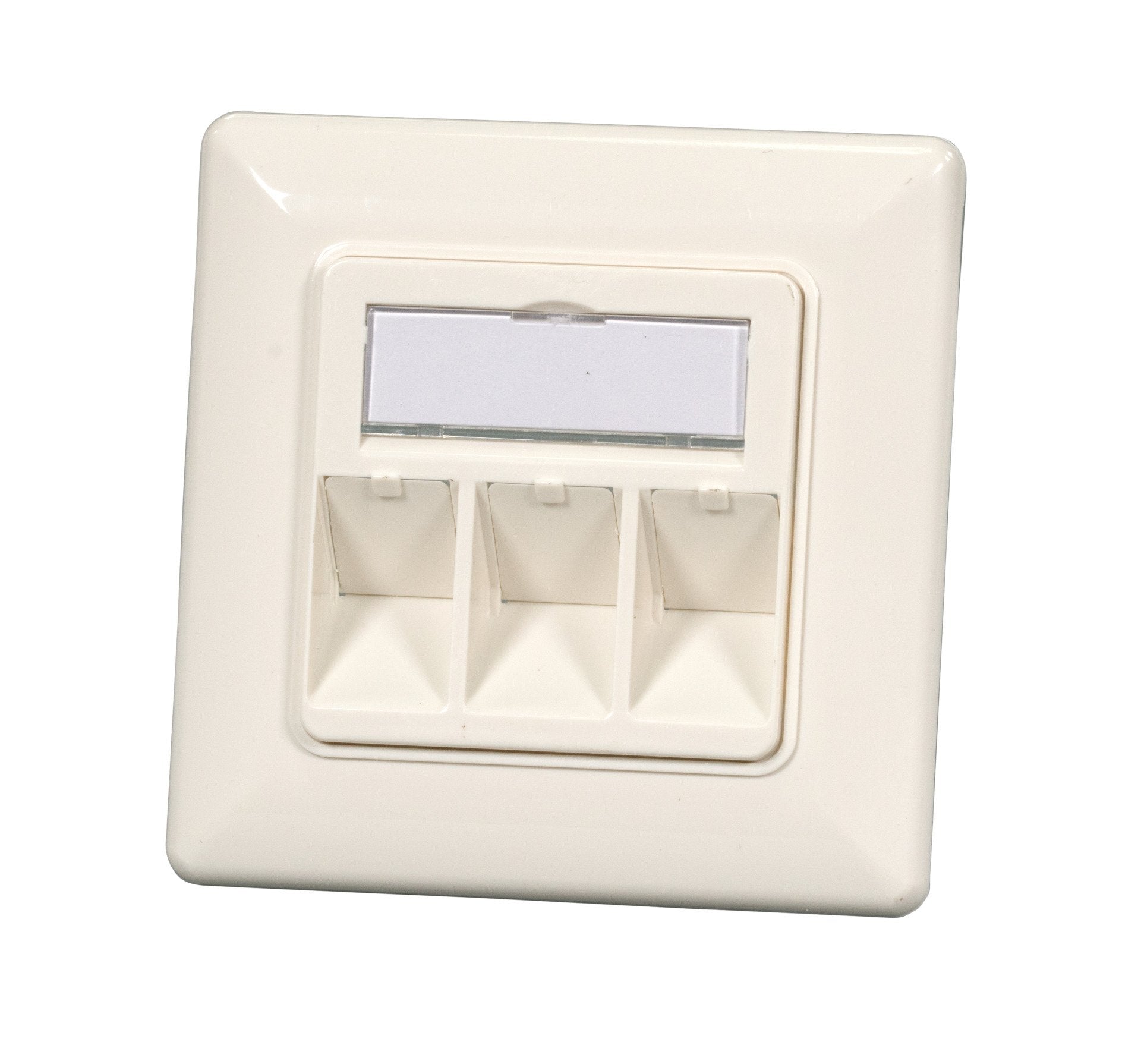 Efb 2-Port Rahmenset Fr Keystones, Gerader Auslass, Din49075, Ral9003 Signalwei