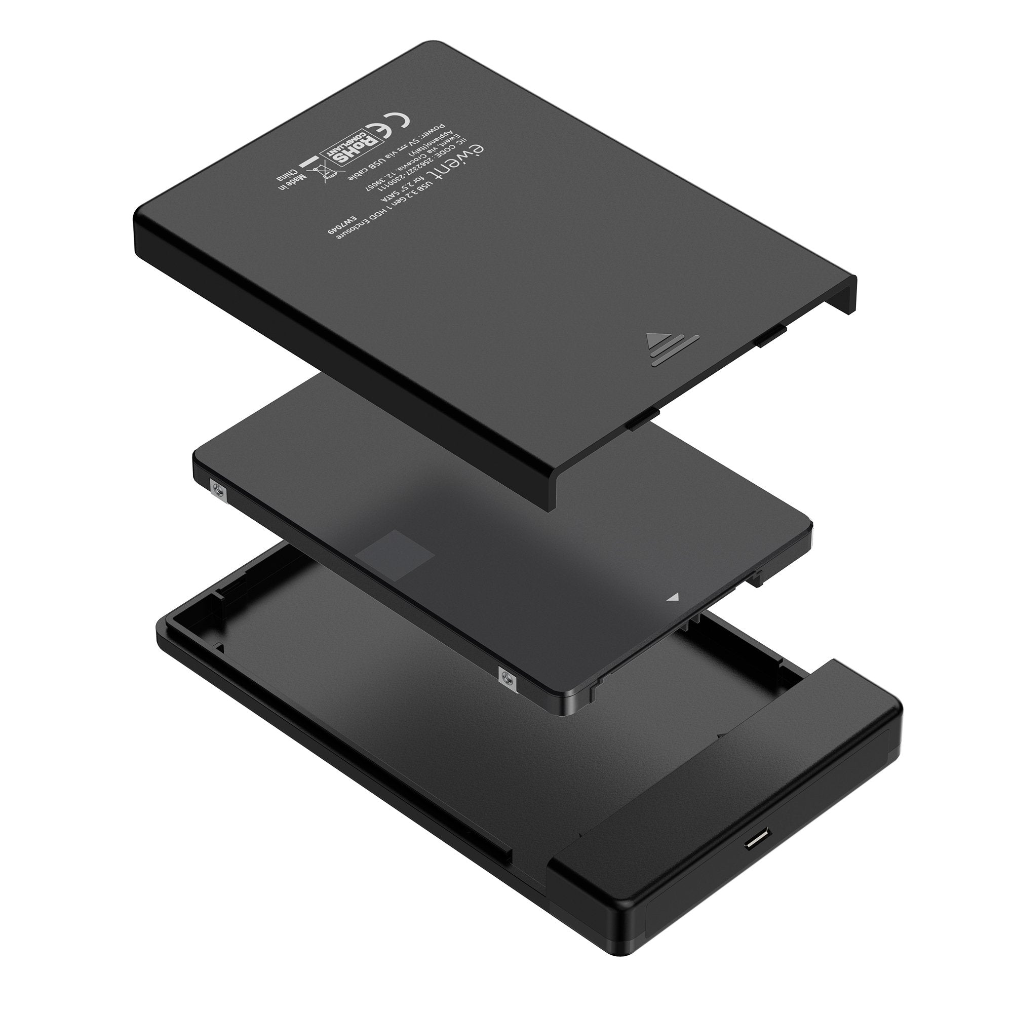 Caja Disco Duro Ewent Ew7073 2.5" Usb Tipo C Negro