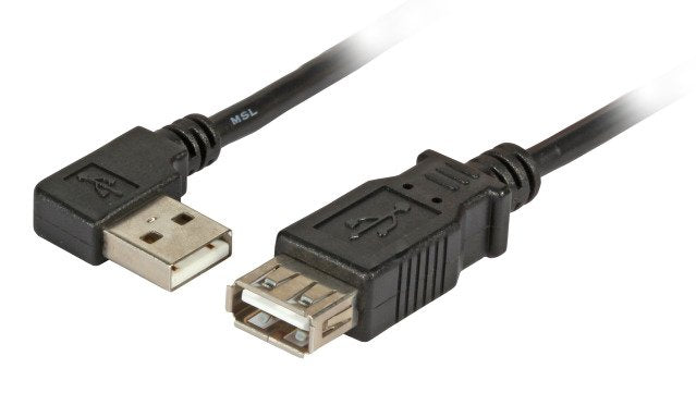 Efb Usb2.0 Verlngerungscable A (Gewinkelt) - A St.-Bu., 1,8m, Schwarz, Classic