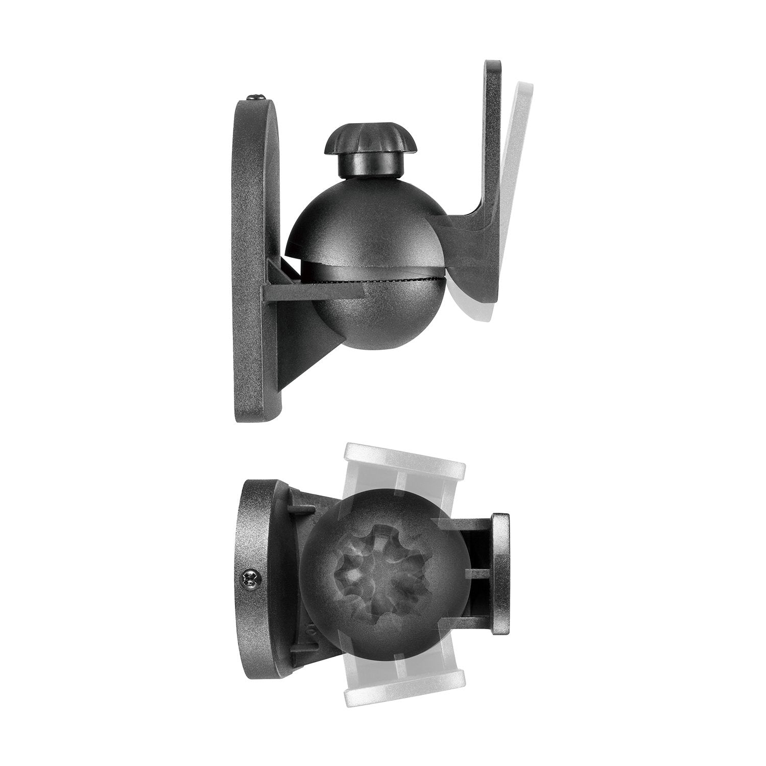 Aisens Soporte Universal De Pared Giratorio E Inclinable Para Altavoces, Negro