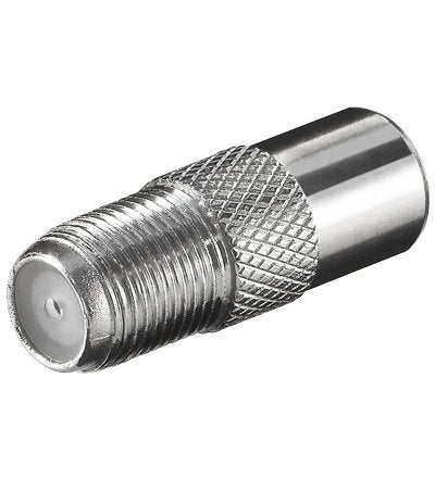 Adaptador F:  F Hembra A  Tv Coaxial Macho Goobay
