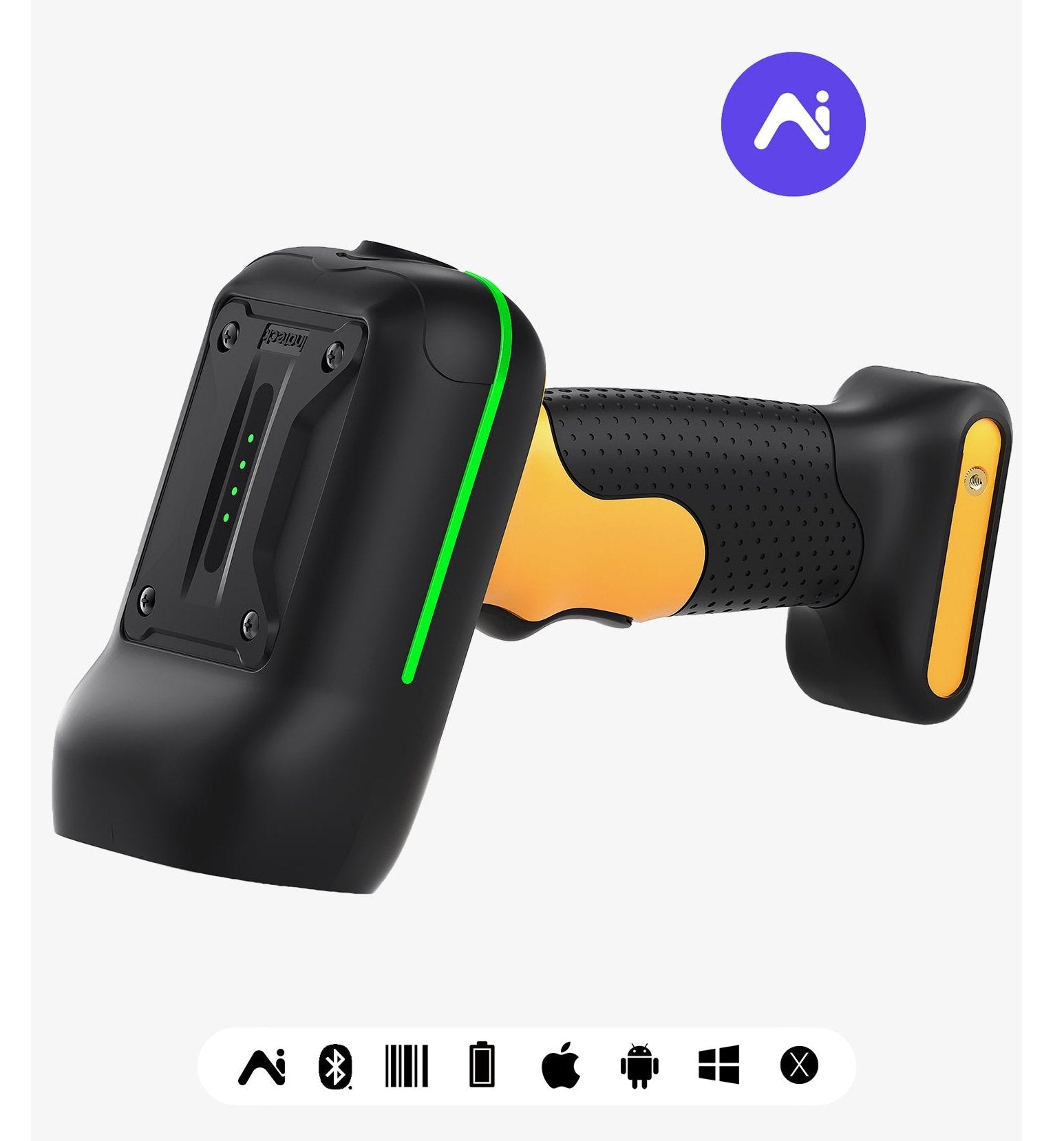 EAN 6976521111423 - Inateck BCST-61 Lector de códigos de barras portátil 1D CMOS Negro, Amarillo imagen 1