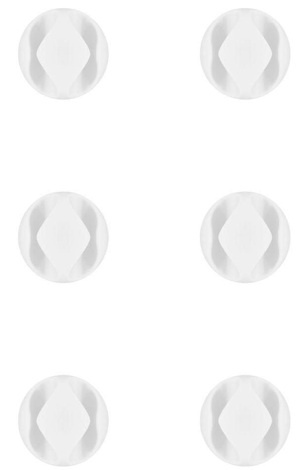 Microconnect Cablemana-6w Organizador De Cables Escritorio Soporte Para Cables Blanco 6 Pieza(S)