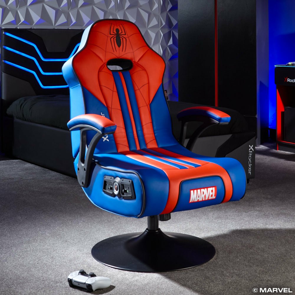 X Rocker Marvel Spider-Man Gaming Sessel Blau-Rot