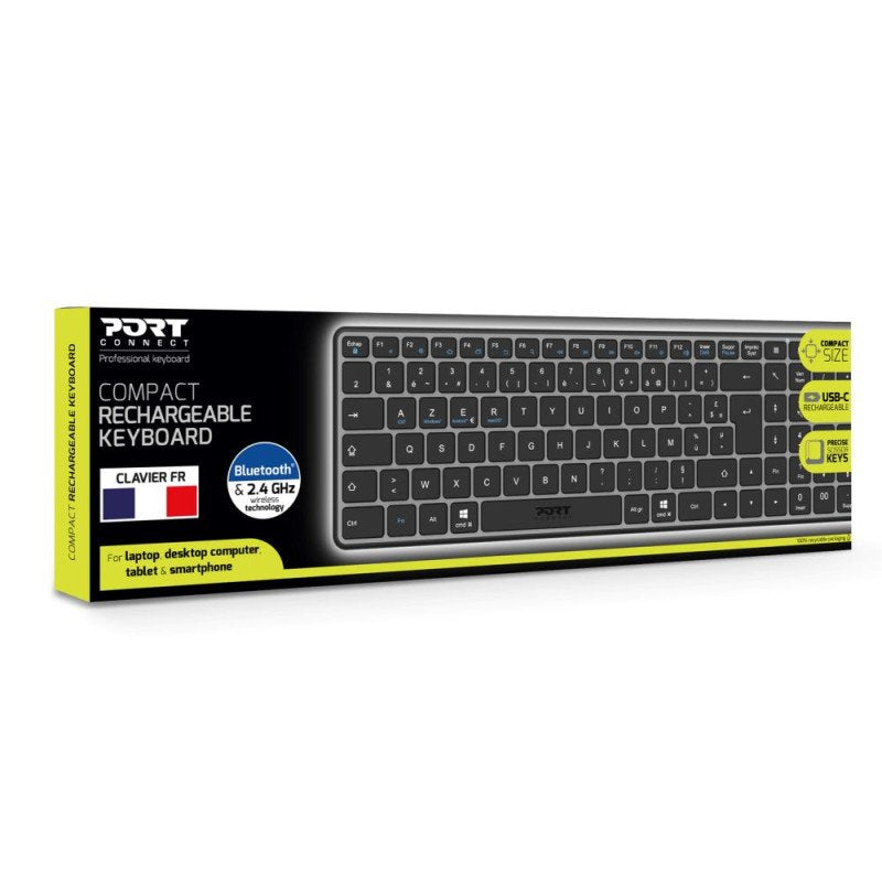 EAN 3567042030879 - Port Designs 911002FR teclado Hogar / Oficina RF Wireless + Bluetooth AZERTY Francés Negro, Gris imagen 5