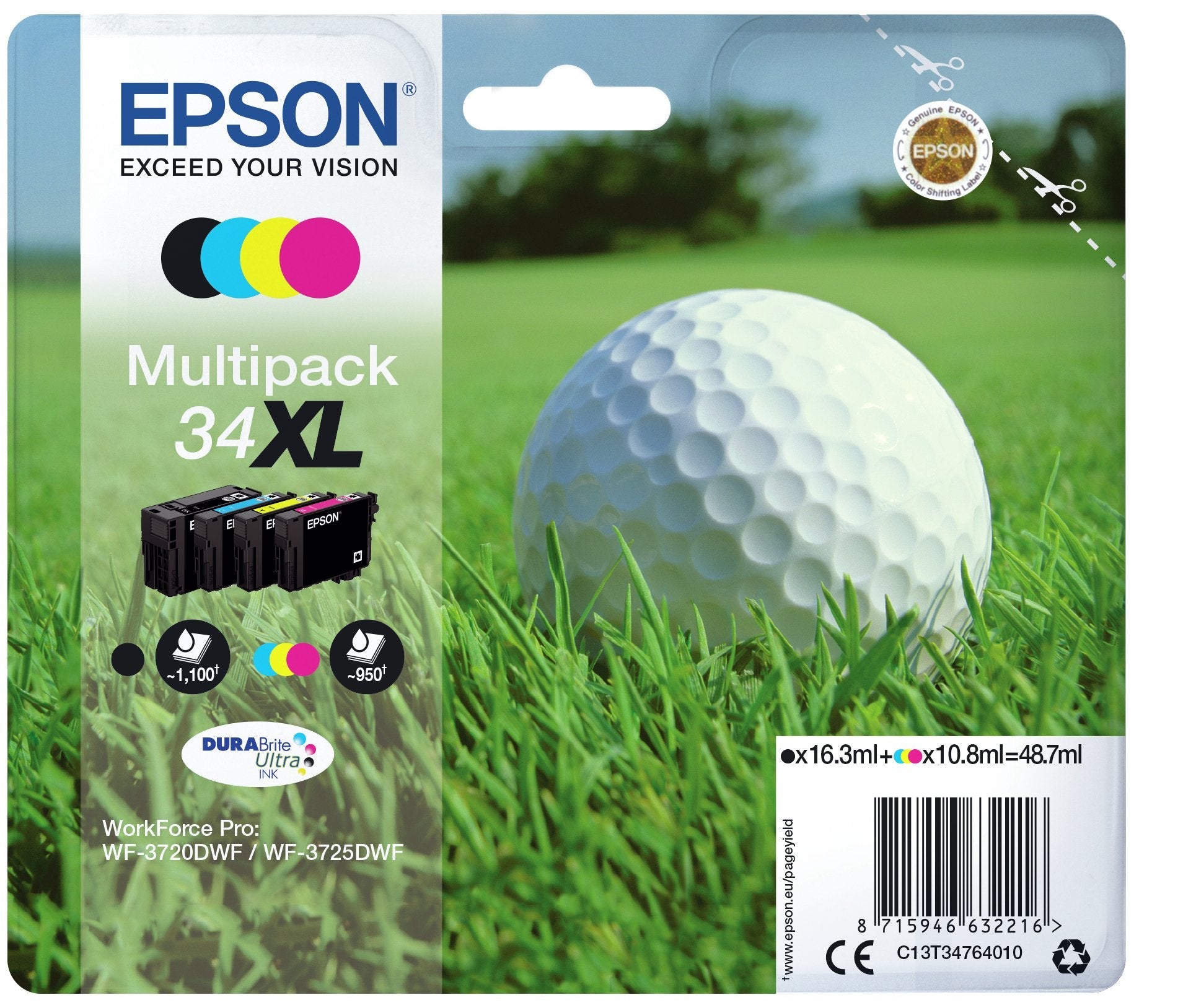 Epson Multipack 34xl Tinta Durabrite Ultra Cmyk Blister (Xl)