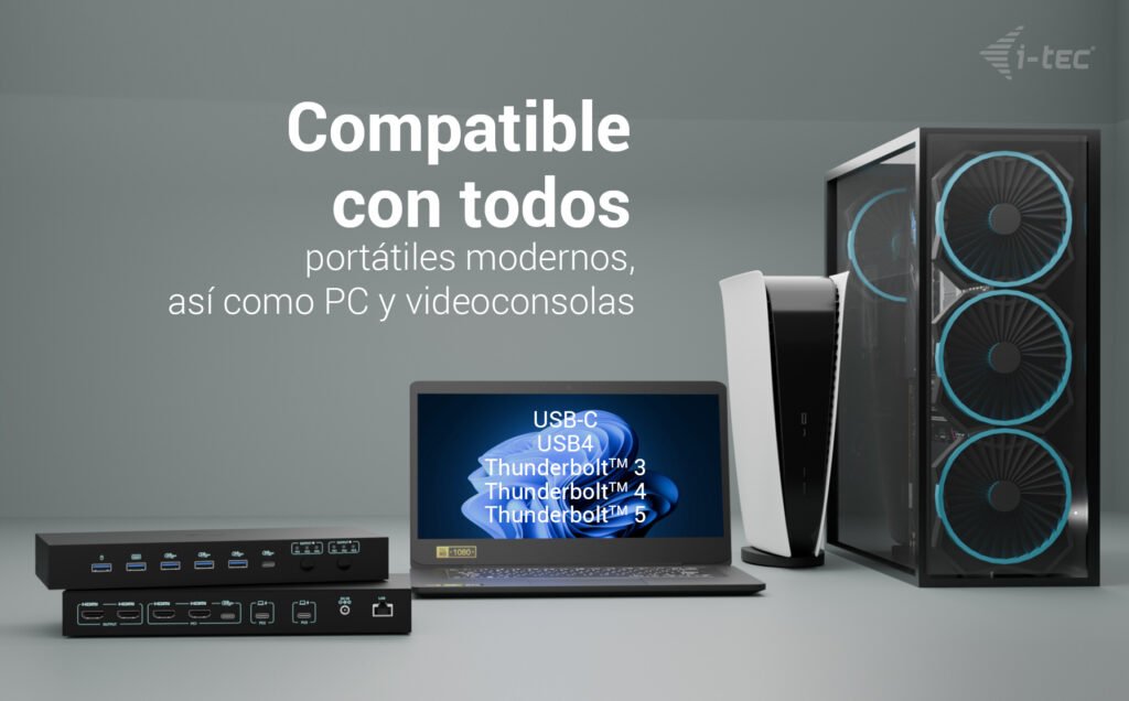 EAN 8595611707049 - i-tec C31KVMDOCKPDPRO base para portátil y replicador de puertos Alámbrico USB 3.2 Gen 1 (3.1 Gen 1) Type imagen 6