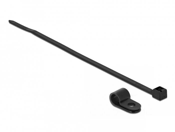 Delock 18862 Presilla Brida Tipo Escalera Nylon Negro 10 Pieza(S)