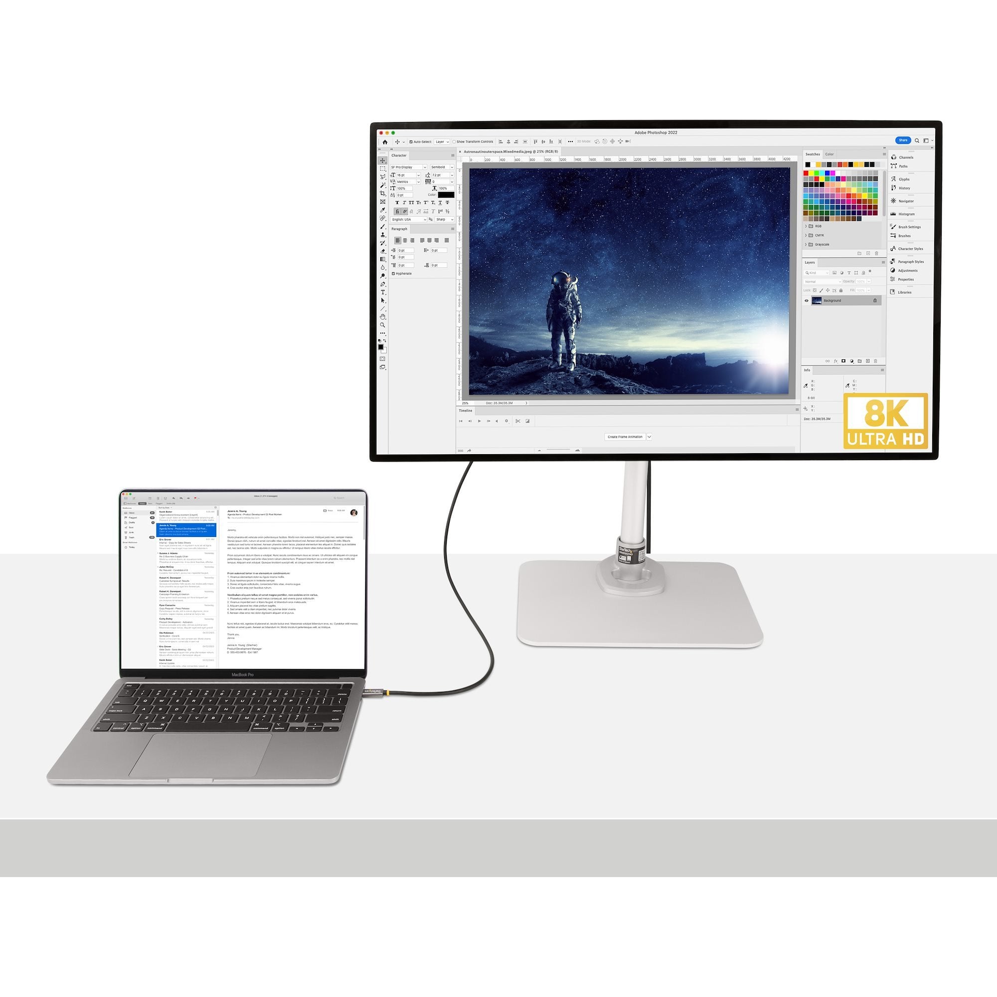 Startech Cable De 1m Usb4 - Cable Usb-C Certificado Por Usb-If 40gbps - Power Delivery Pd 100w 8k 60hz