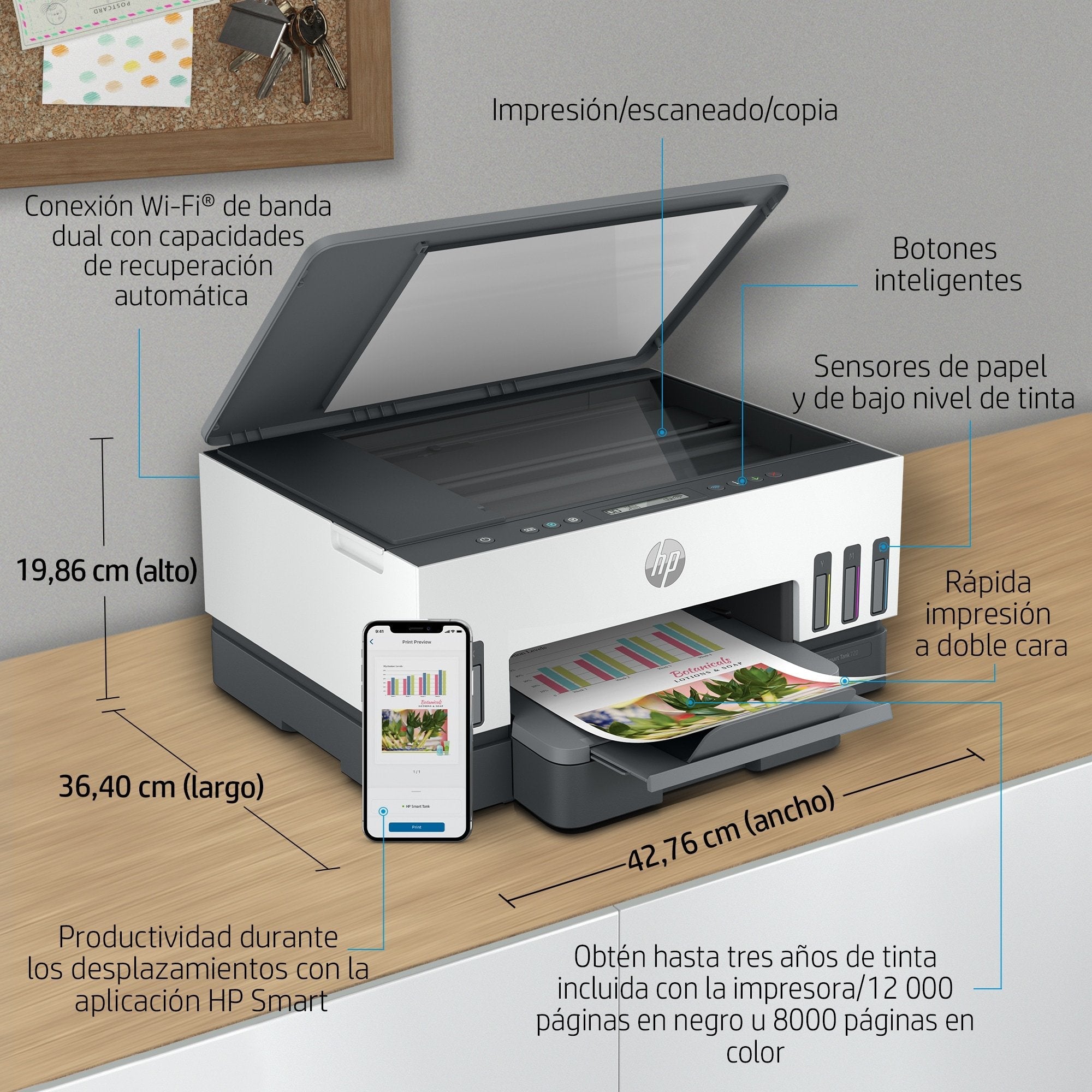 EAN 0195908302360 - HP Smart Tank 7005 All-in-One Printer Inyección de tinta térmica A4 4800 x 1200 DPI 15 ppm Wifi imagen 7