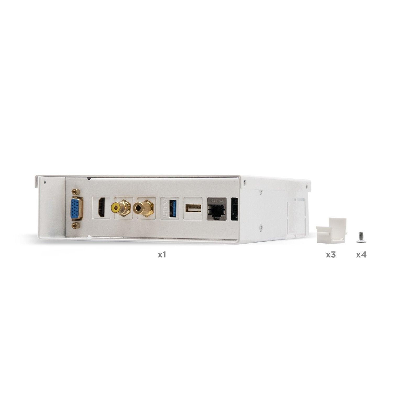 Nanocable Caja De Conexiones Multimedia De Pared Vga, Hdmi, Jack3.5, Rca, Usb 2.0 B, Usb 3.0, 2x Rj-45