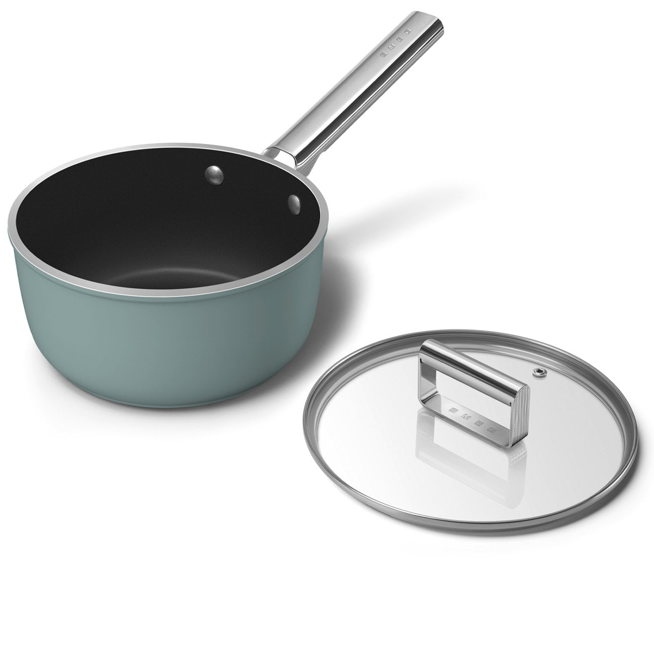 Smeg Spf2012egm Kochtopf, 20 Cm, Keramik, Edelstahlgriff, Smaragdgrün
