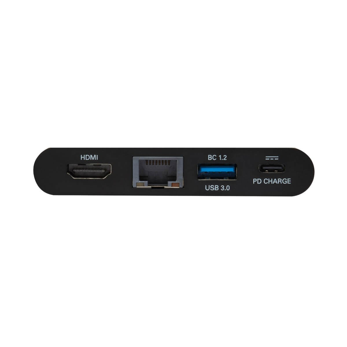 Eaton Tripp Lite   Usb-C Multiport Adapter 4k Hdmi Usb-A Gbe Self-Storing Cable 100w Pd Charging Black