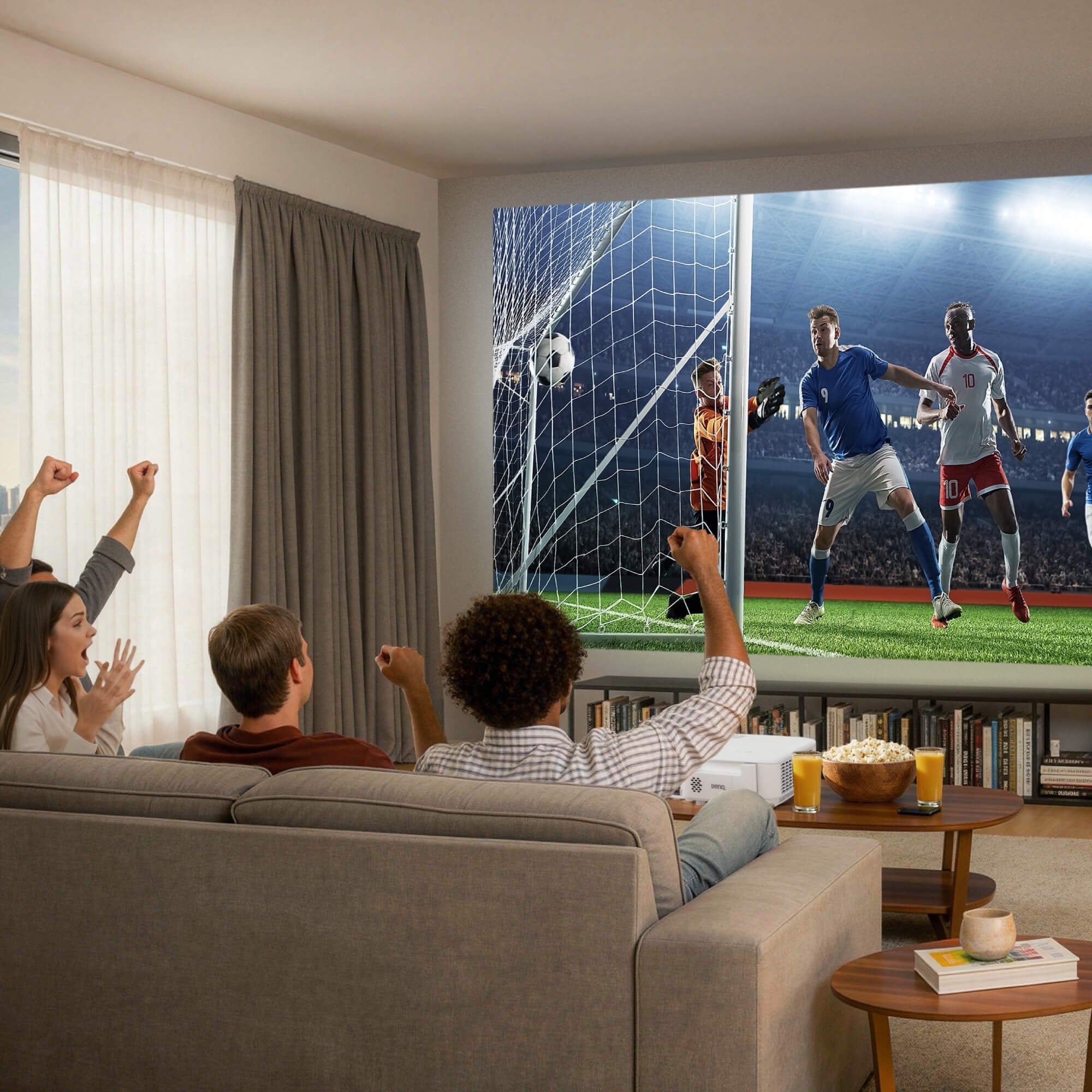 Proyector  Benq Th575i Doméstico 1080p, 3800lm, Google Tv Dongle Con Licencia Incluido, 16,7ms Baja Latencia Gaming, Corrección Vertical Automática, Zoom Óptico 1,1x, Modo Deportes