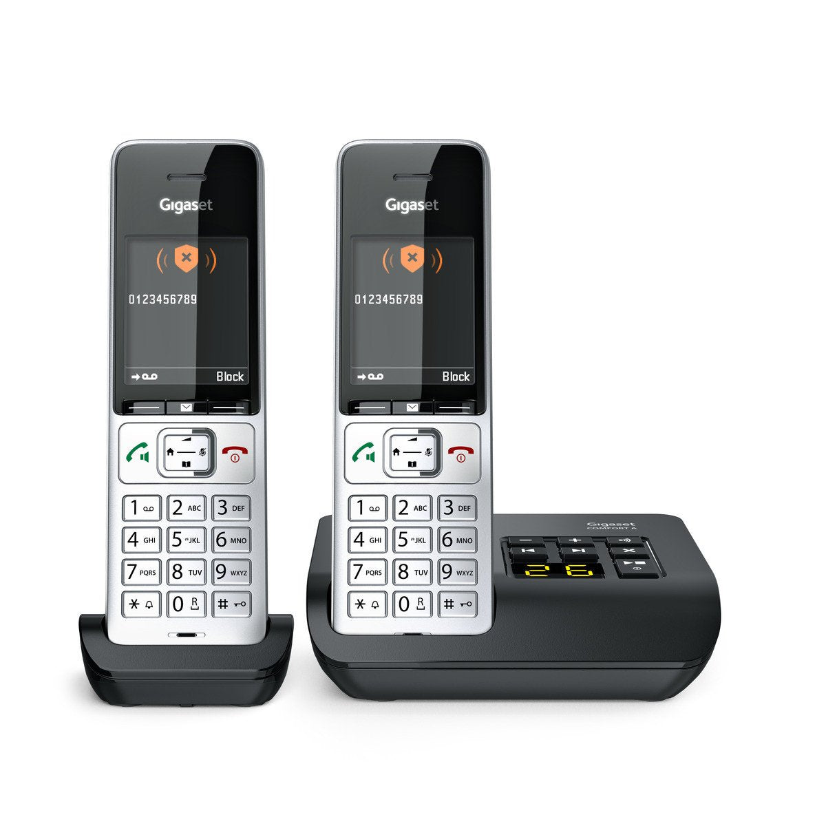 Gigaset Comfort 500a Duo Teléfono Dect/Analógico Identificador De Llamadas Negro, Plata
