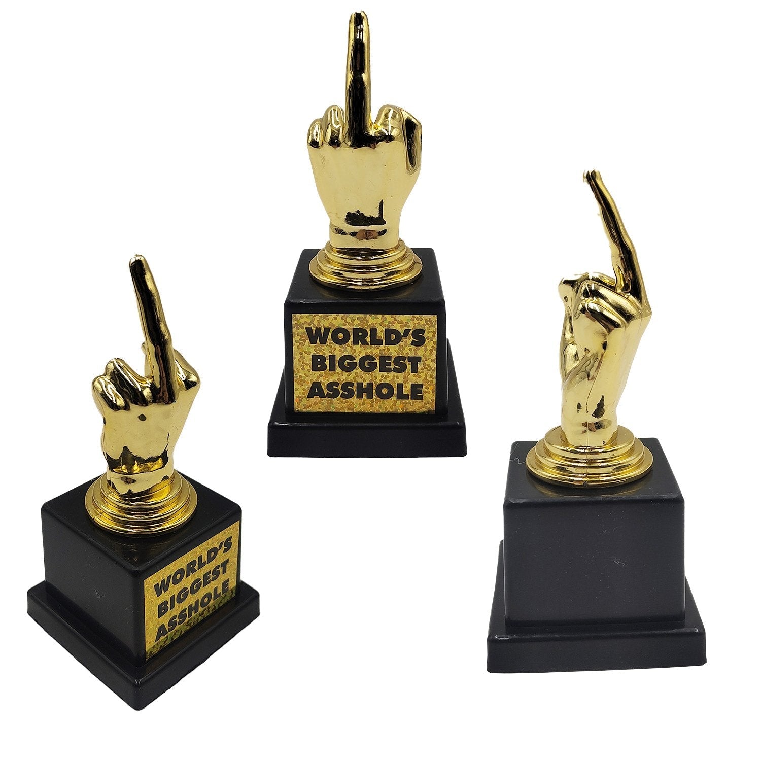 Mad Monkey Divertido Trofeo World´S Biggest Asshole - Dedo Corazón Como Trofeo De Broma