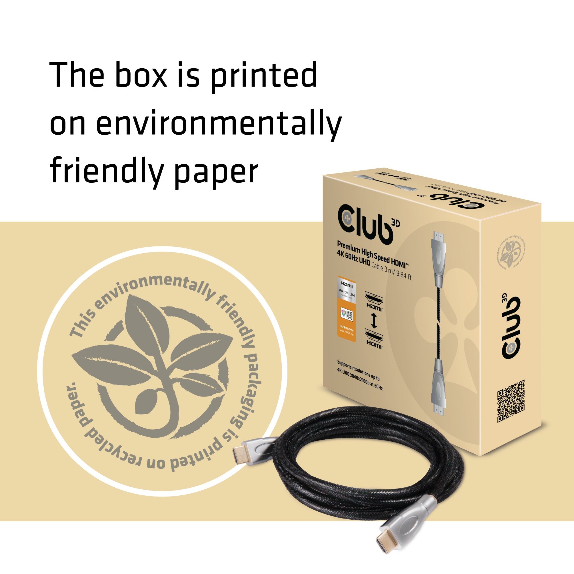 EAN 0841615100569 - CLUB3D HDMI™ 2.0 High Speed Cable 3Meter UHD 4K/60Hz cable HDMI 3 m HDMI tipo A (Estándar) Negro, Plata imagen 9