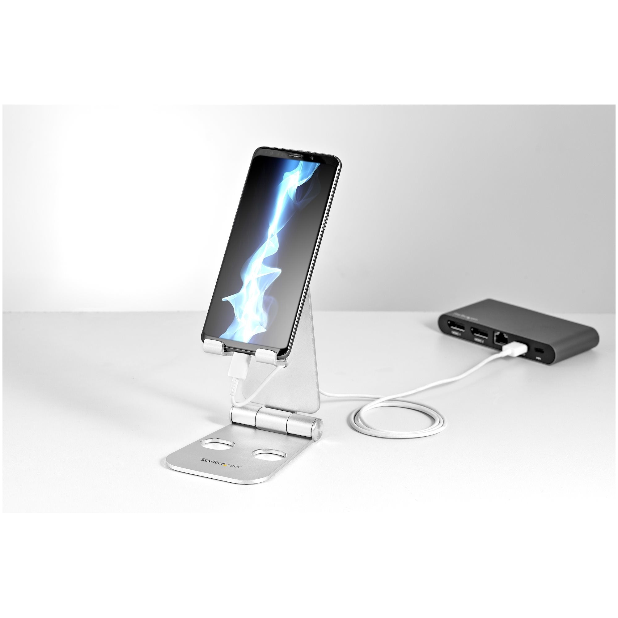 Startech.Com Base Para Movil Y Tablet - Aluminio - Plegable - Soporte Ajustable Para Tablet - Soporte Multidispositivo,3 Años
