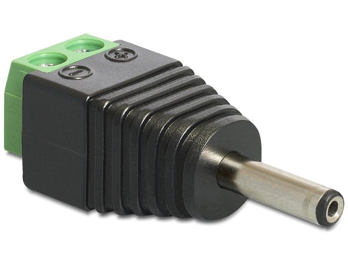 EAN 4043619654345 - DeLOCK 65434 cambiador de género para cable DC 1.3 x 3.5 mm 2p Negro, Verde, Plata imagen 1