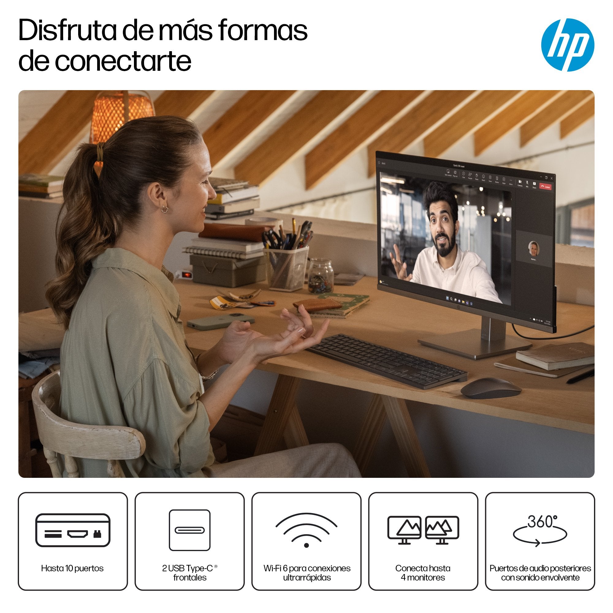 EAN 0199251181061 - HP OmniDesk Desktop M02-0014ns AMD Ryzen™ 5 8500G 16 GB DDR5-SDRAM 1 TB SSD FreeDOS Torre PC AI PC Negro, imagen 7