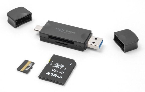 EAN 4043619910205 - DeLOCK 91020 lector de tarjeta USB 3.2 Gen 1 (3.1 Gen 1) Type-A/Type-C Negro imagen 4