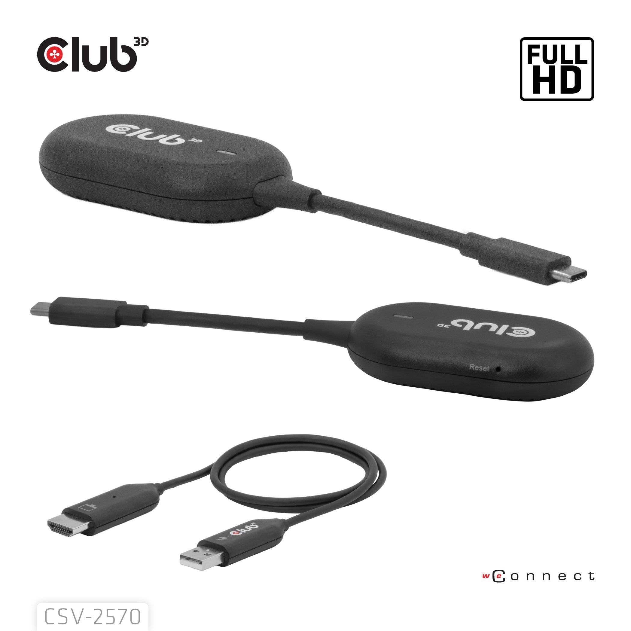 Club3d Wireless Usb-C > Hdmi Mreaming Kit Full-Hd 25m