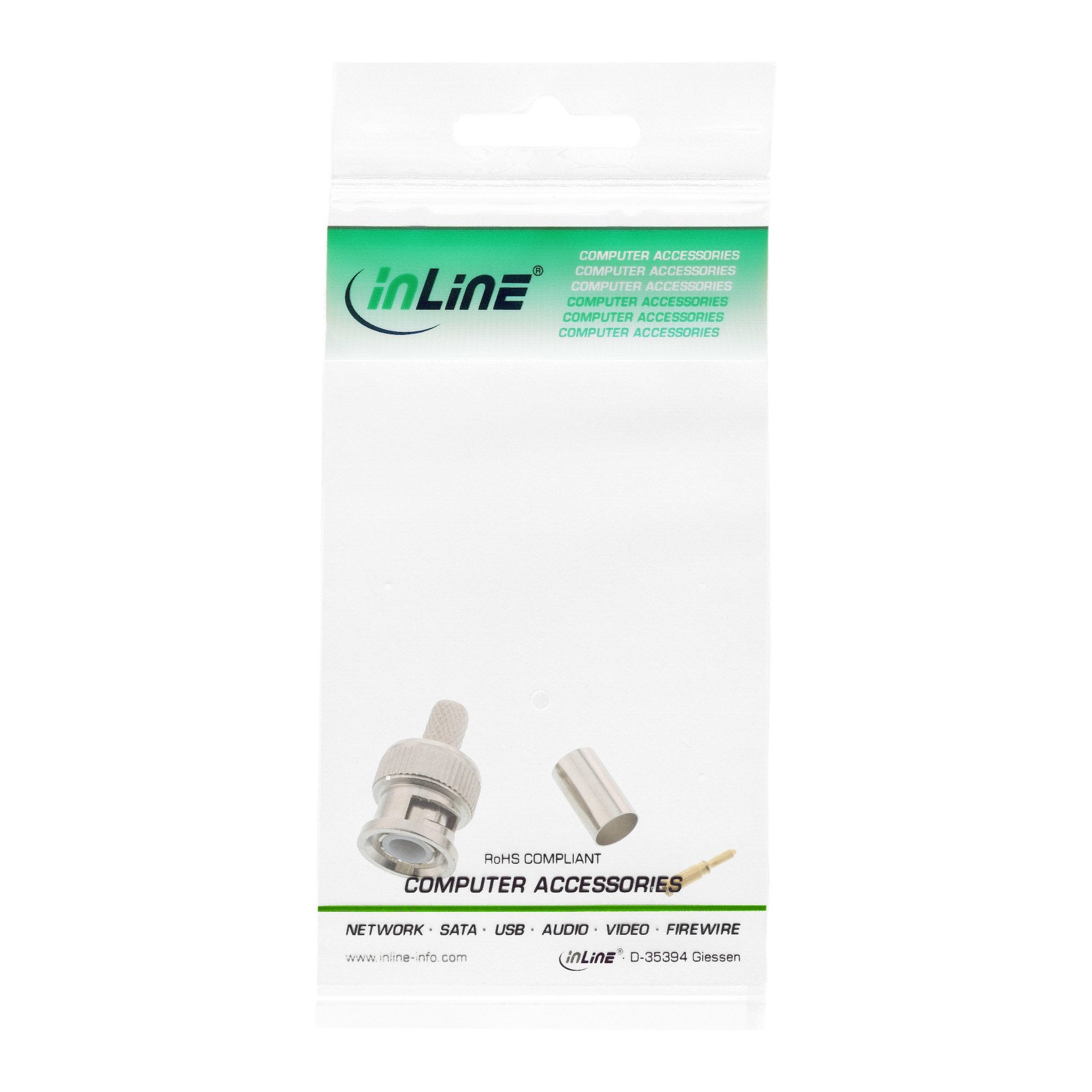 Enchufe De Crimpado Bnc Inline Para Cable De Video Rg59