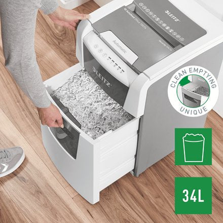 EAN 4002432124084 - Leitz 80110000 triturador de papel Corte cruzado 22 cm Gris, Blanco imagen 9