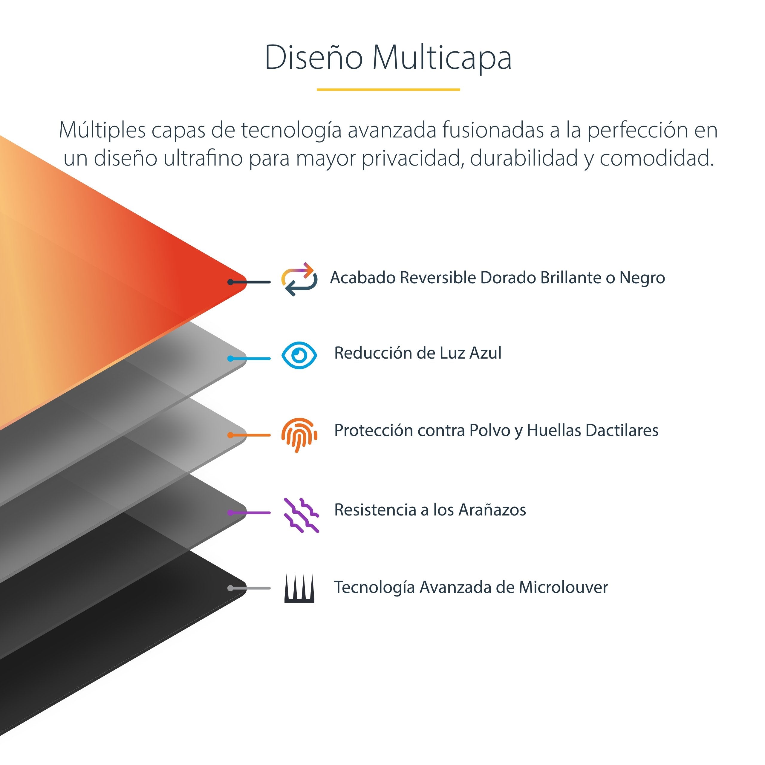 Startech.Com Filtro De Privacidad Dorado De 27in Para Monitor De 16:9 - Filtro Reversible - Filtro De Pantalla Brillante Removible Para Ordenador - Protector De Pantalla - +/- 30 Deg.