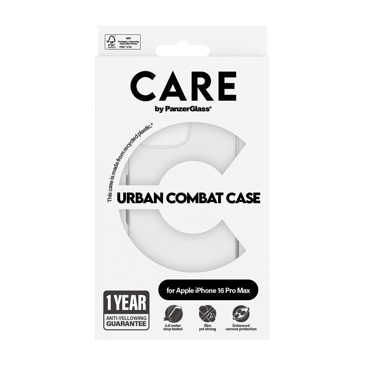 EAN 5715685004223 - PanzerGlass CARE™ by ® Urban Combat Case Transparent iPhone 16 Pro Max funda para teléfono móvil Transpar imagen 3