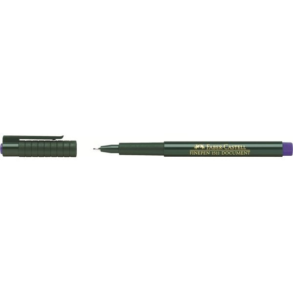 Faber-Castell 1511 - Rotulador De Punta Fina (0,4 Mm, 10 Unidades), Color Azul