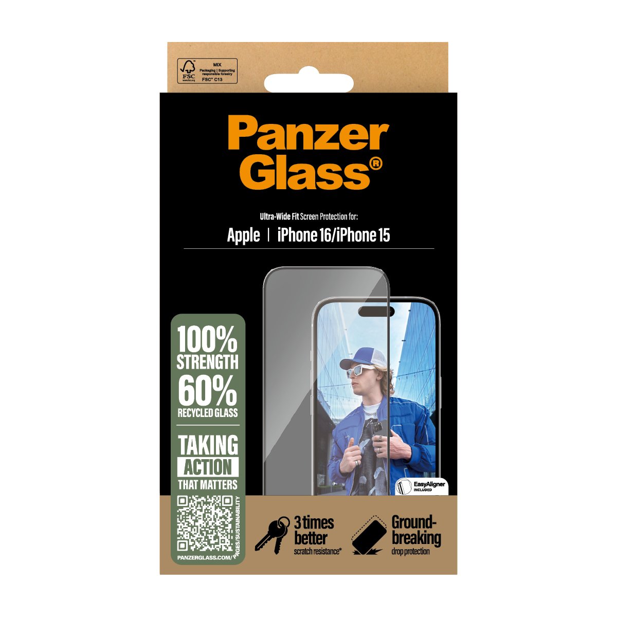 EAN 5715685002373 - PanzerGlass ® Screen Protector iPhone 16 | 15 | Ultra-Wide Fit Protector de pantalla Apple 1 pieza(s) imagen 3