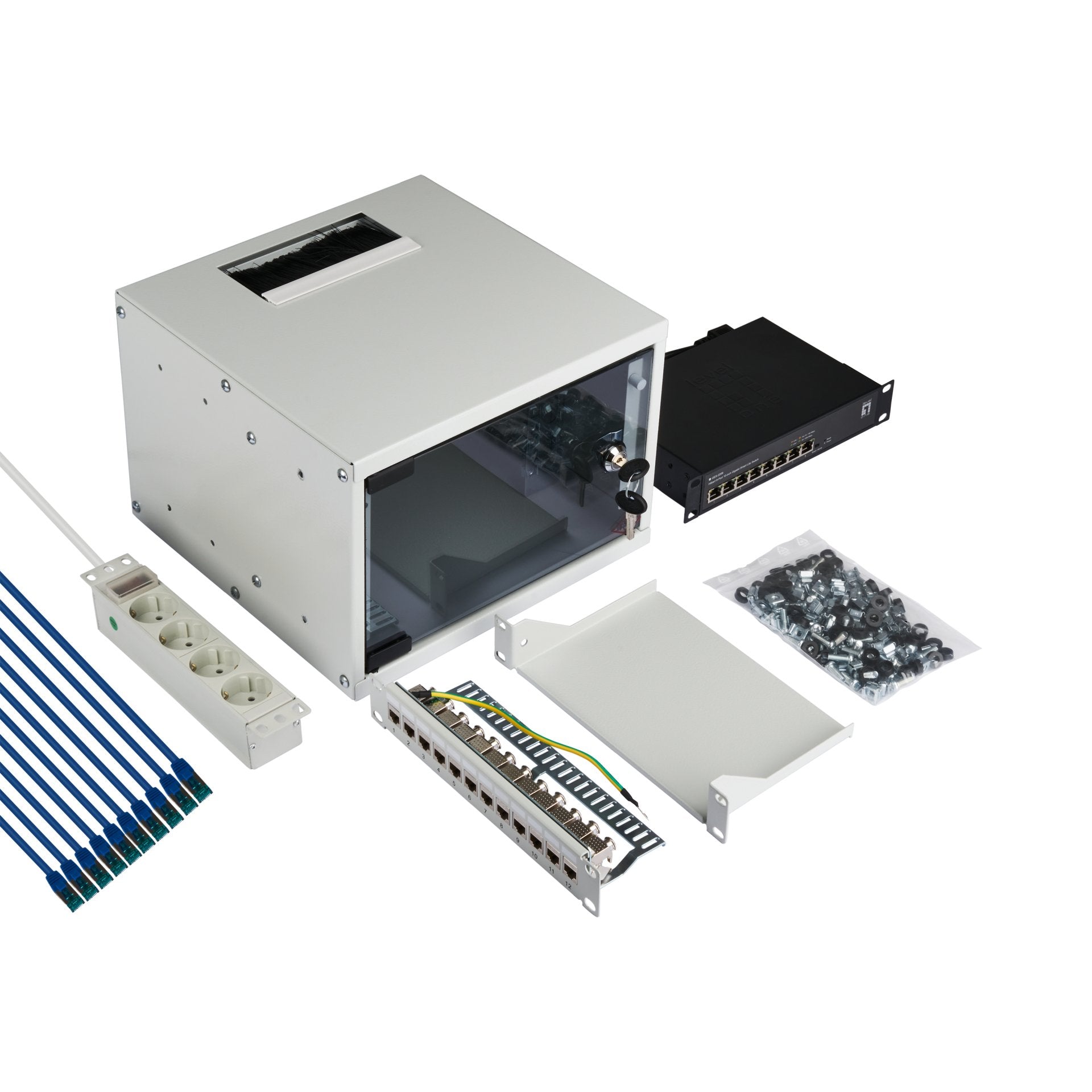 EAN 4049759322328 - EFB Elektronik WGB-1004GR.30-SET1 armario rack 4U Bastidor de pared Gris imagen 5