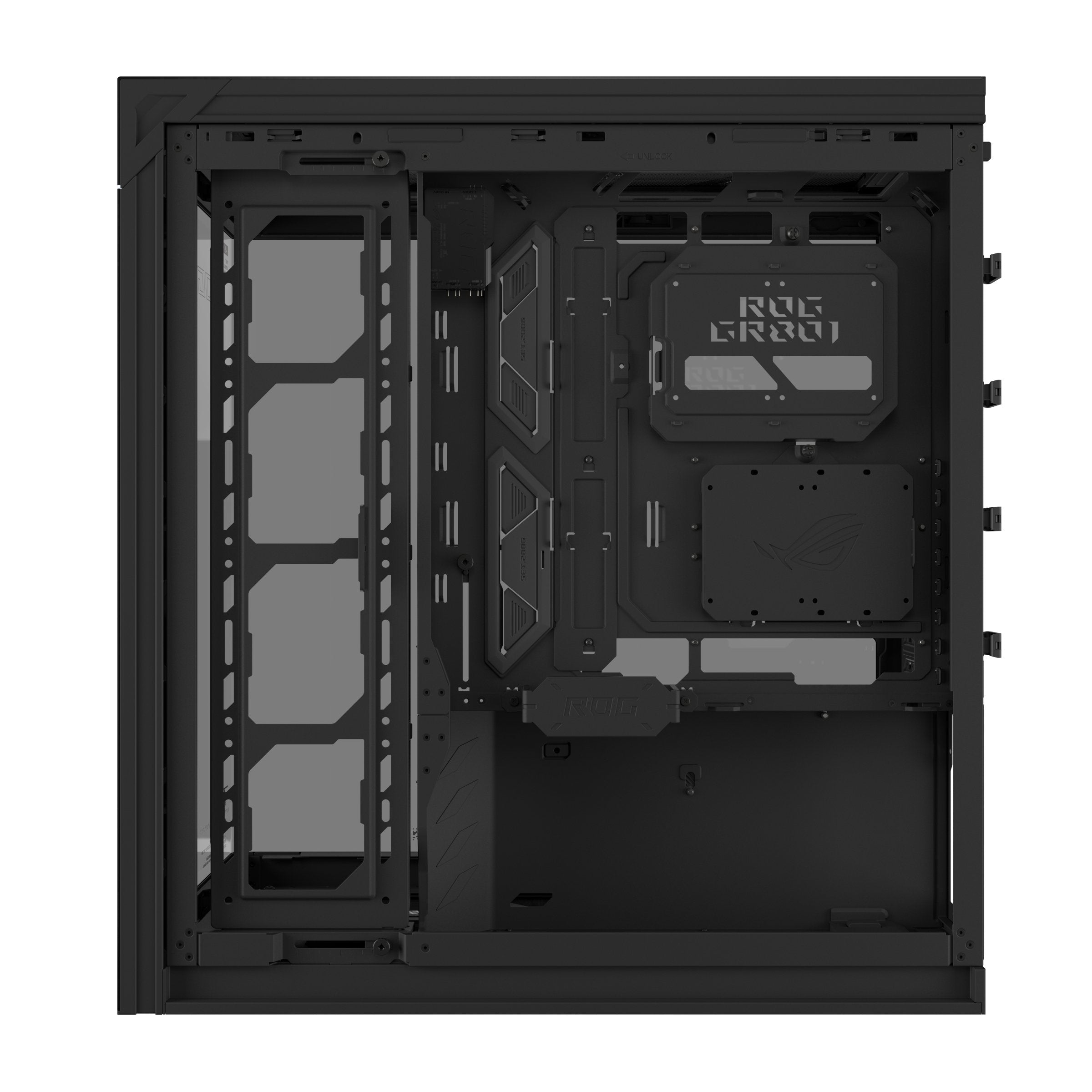 Asus Rog Cronox Gr801 Curve Tg Argb Black Midi Tower Negro