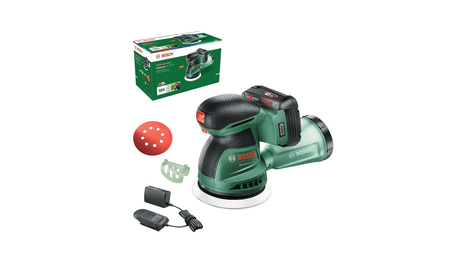 EAN 4053423322507 - Bosch UniversalOrbit 18V-20 Lijadora orbital 23000 OPM Negro, Verde imagen 7