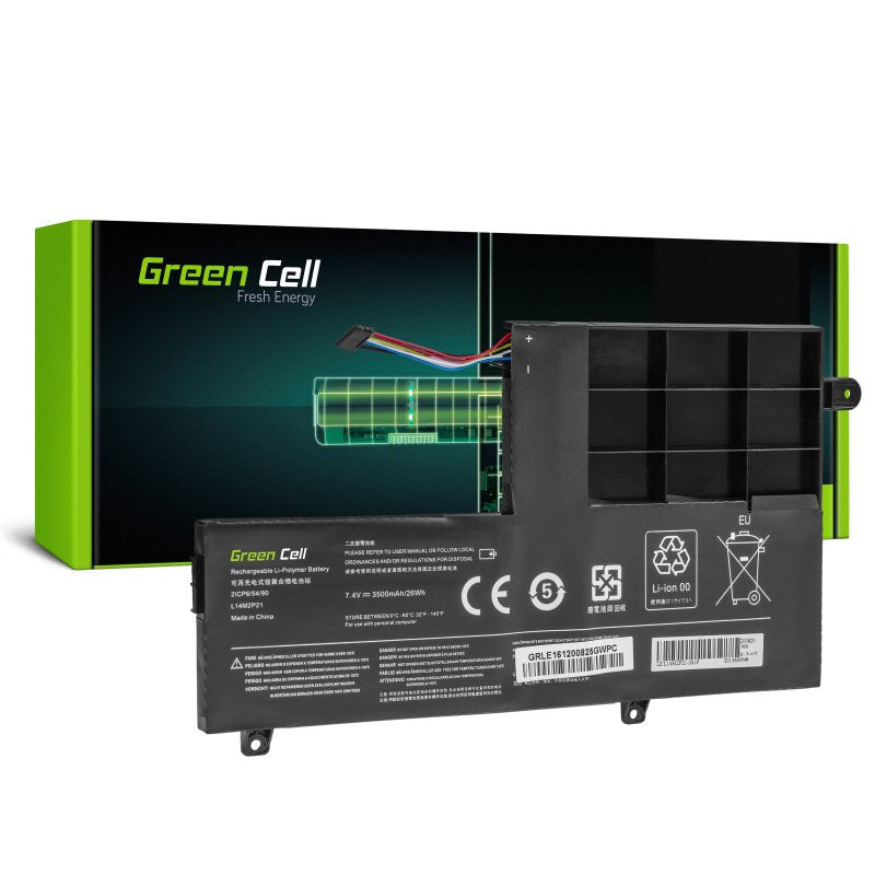 Greencell Laptop Battery L14l2p21 L14m2p21 For Lenovo Yoga 7.6v 3500mah