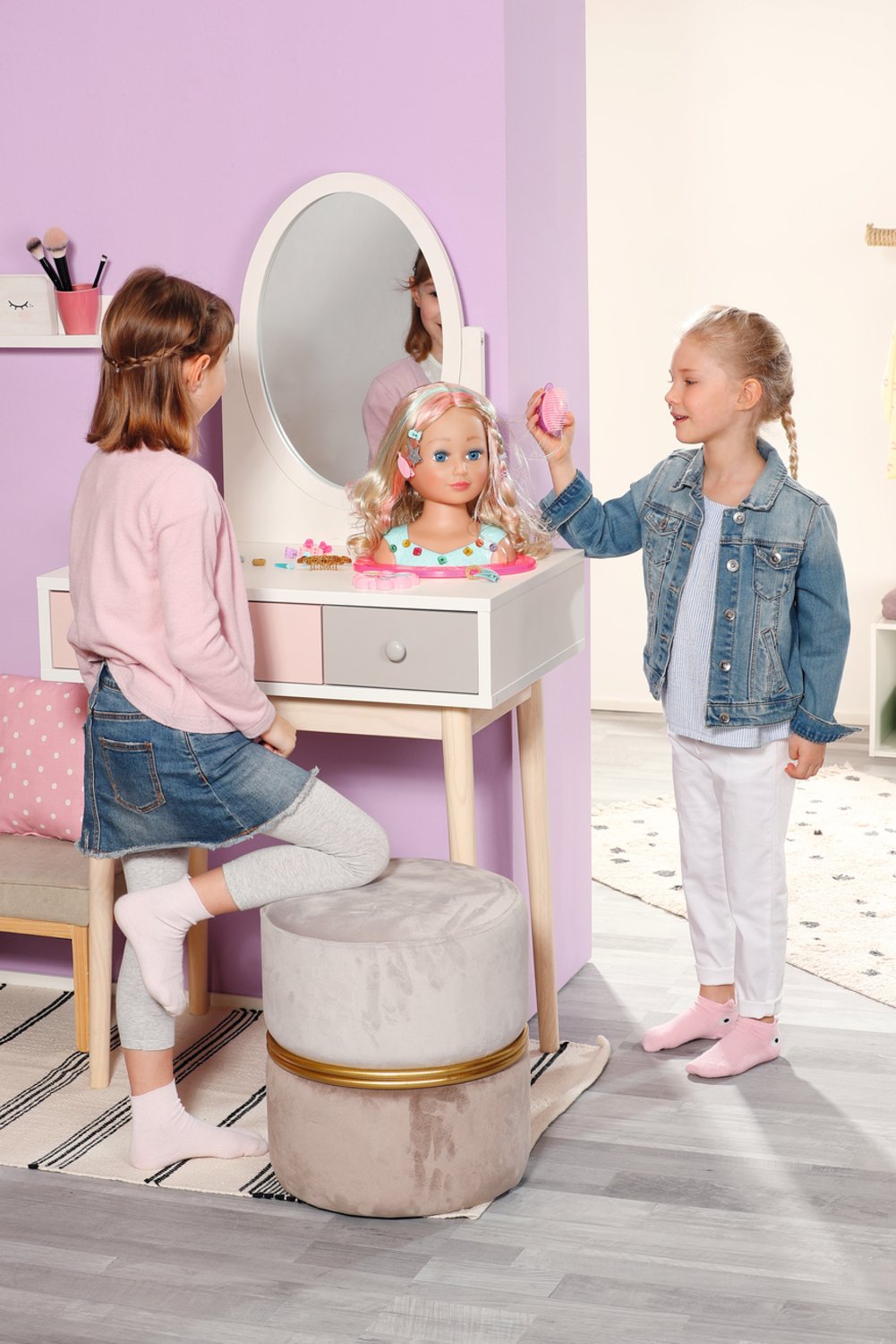 Zapf Creation Baby Born® Sister Styling Head Princess, Cabeza De Maquillaje Y Peluquería 835432
