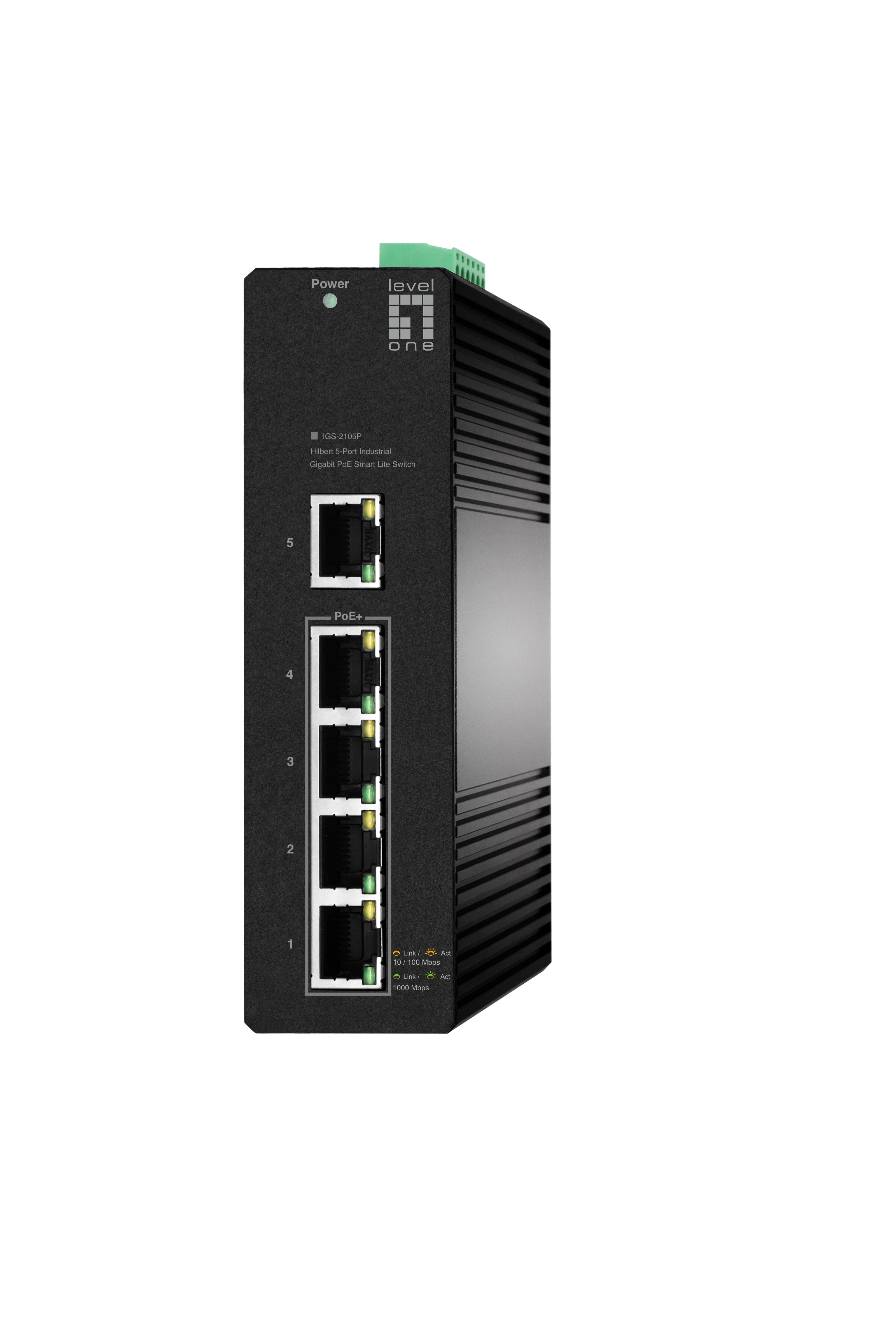 Levelone Switch 5x Ge Igs-2105p 4xpoe Outputs Negro