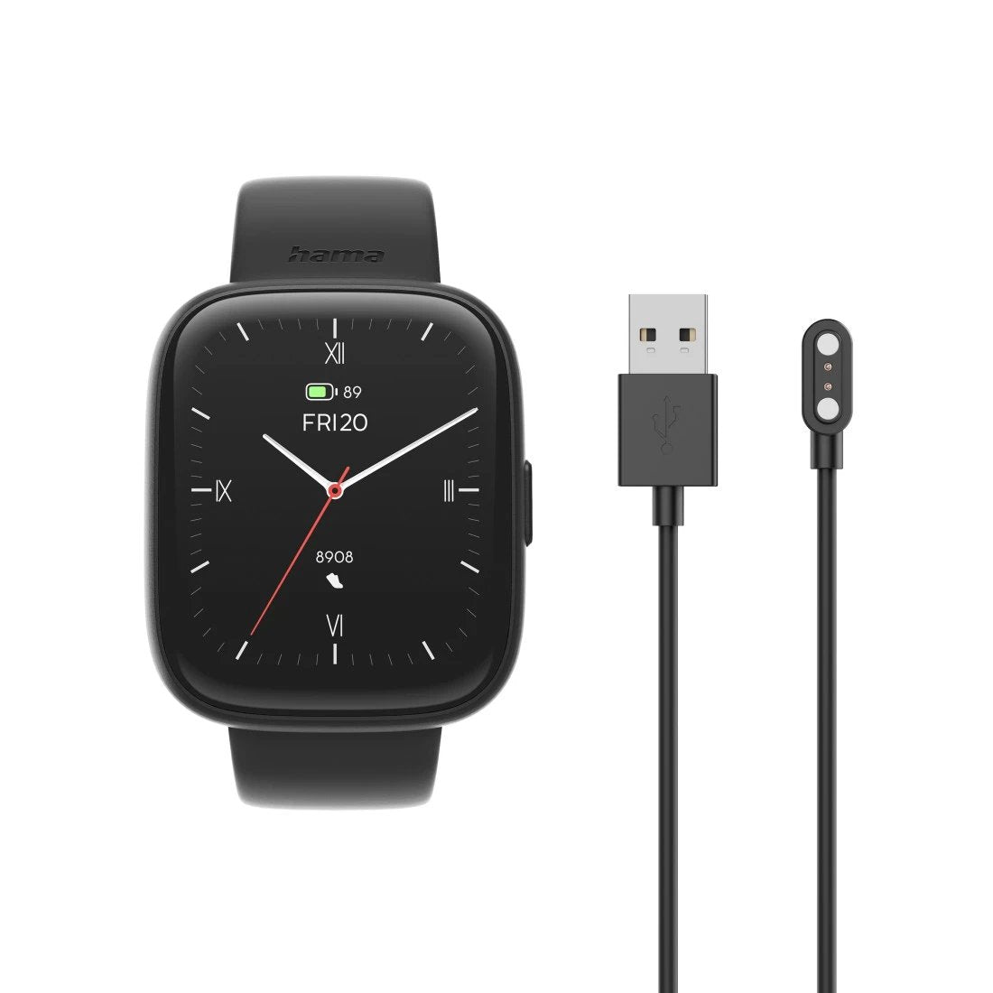 Smartwatch Hama 4000 Lcd 1.65" Ip68 Diferentes Sensores Salud Negro