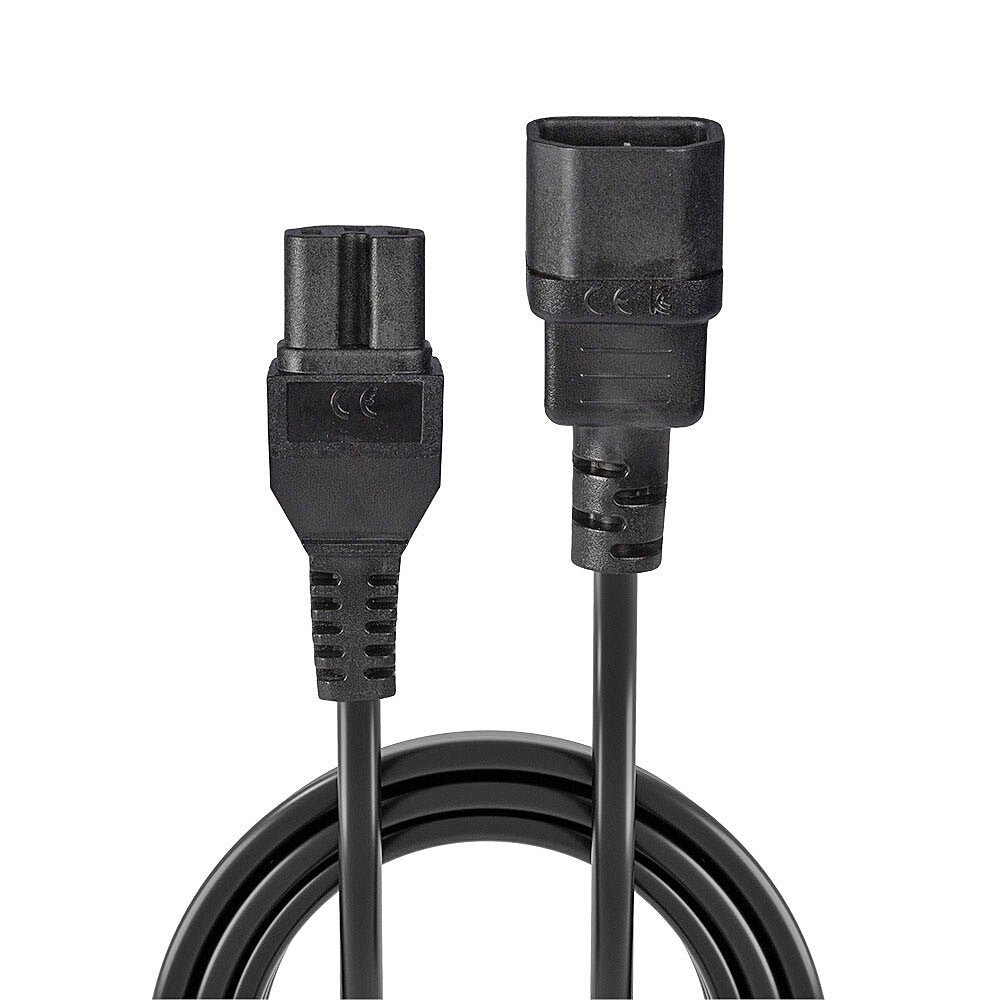 Lindy 30314 Cable De Alimentacion 2m C14 Acoplador C15 Acoplador Negro