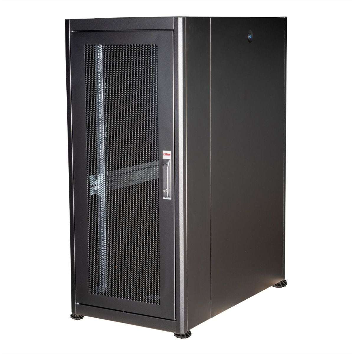 Roline 19-Zoll Serverschrank Basic 26 He, 600x1000 Bxt Perforiert Schwarz