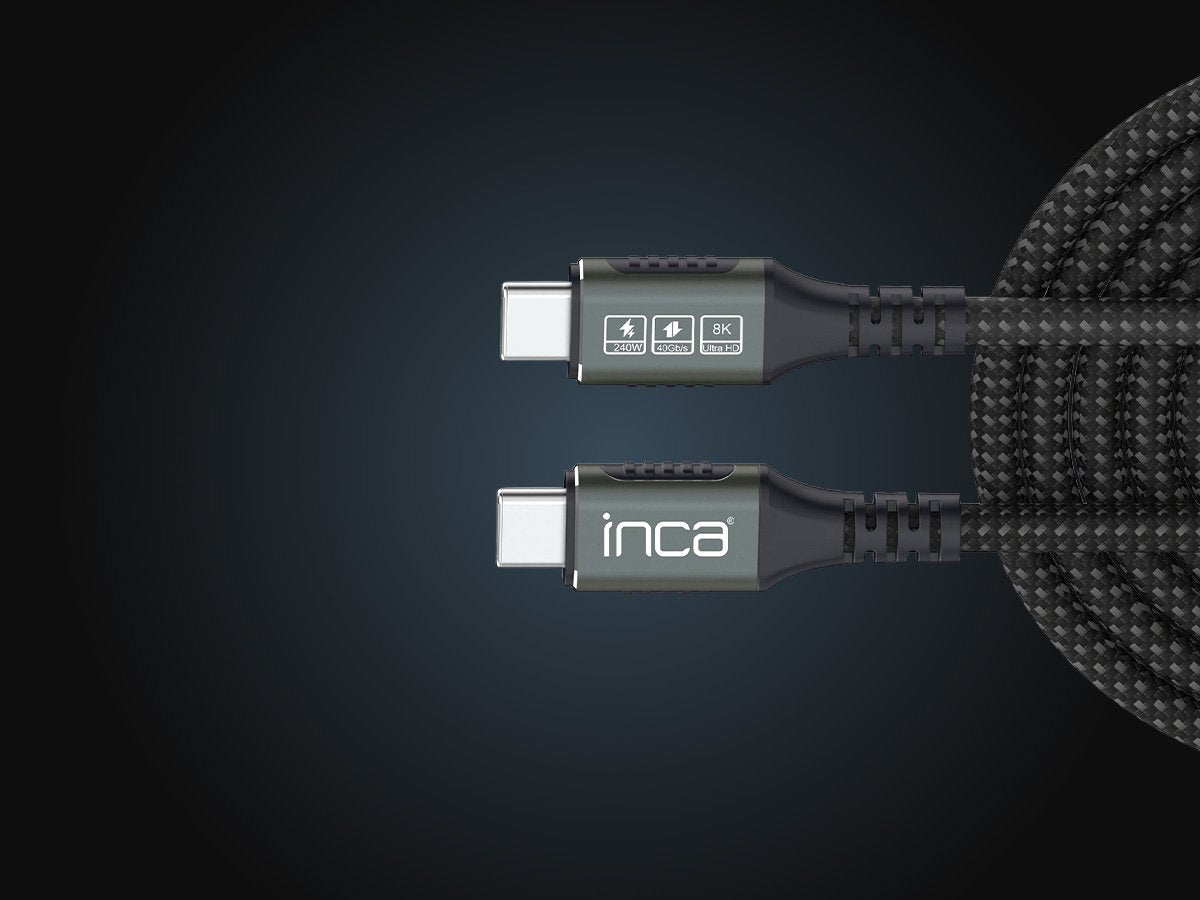 Inca Usb-Cable Usb-C4.0 40gbps Pd3.1 240w 8k-Ultrahd 0.80m
