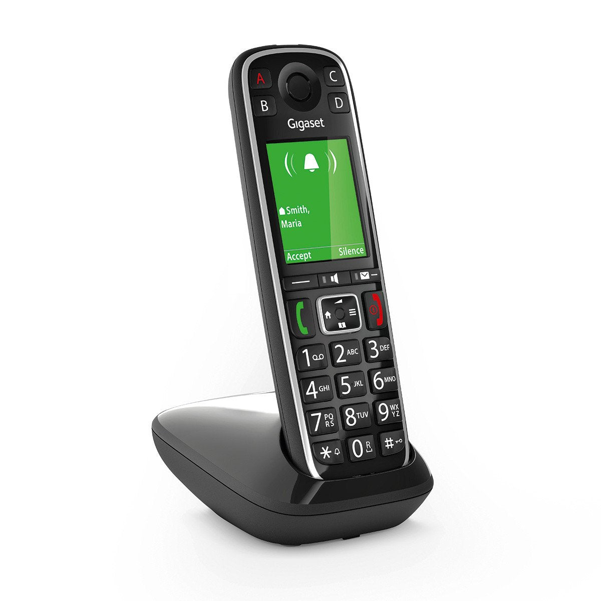 Gigaset E720 Teléfono Dect/Analógico Negro Identificador De Llamadas